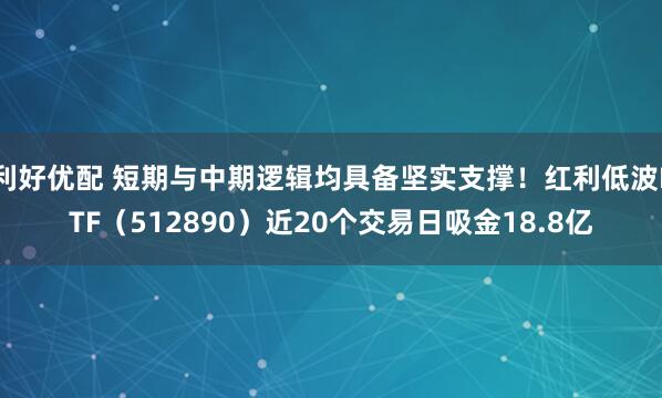 利好优配 短期与中期逻辑均具备坚实支撑！红利低波ETF（512890）近20个交易日吸金18.8亿