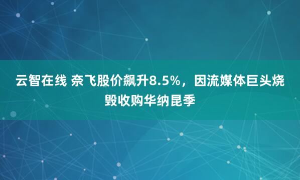 云智在线 奈飞股价飙升8.5%，因流媒体巨头烧毁收购华纳昆季